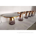 Replica Glass Top Casablancabrass Gold Smart Table